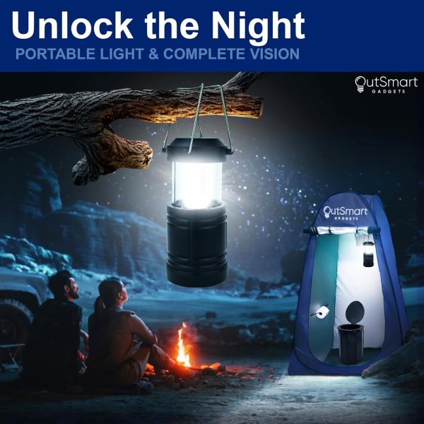 Outdoor Portable Toilet Set for Adults with Camping Night Lantern, Folding - Image 5