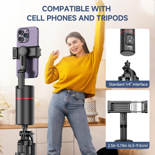 Auto Face Tracking Tripod, No App, Smart Shooting Phone Holder with Remote, - Image 6