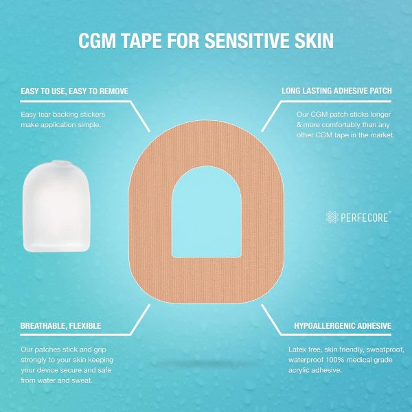 Adhesive Bandage Patch Compatible w/Omnipod (30-Pack Set) – Waterproof, - Image 3