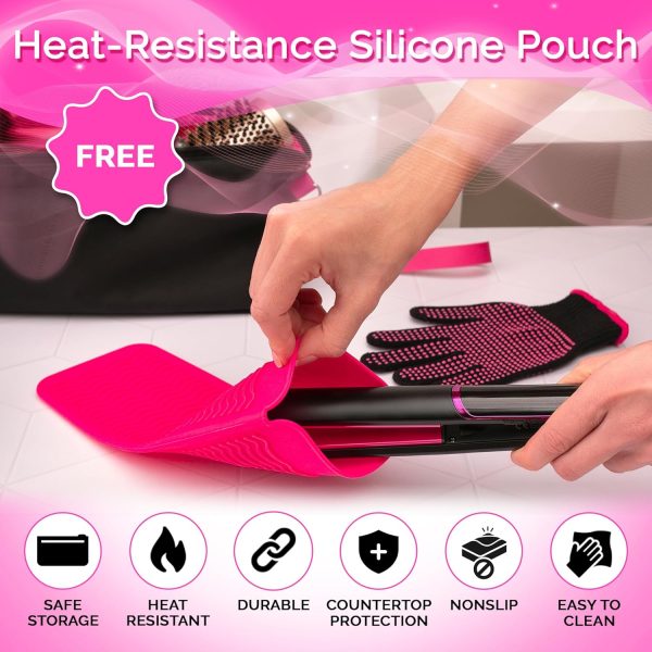 Hair Tool Travel Bag with Heat Resistant Mat for Flat Iron, Straighteners, - Image 6