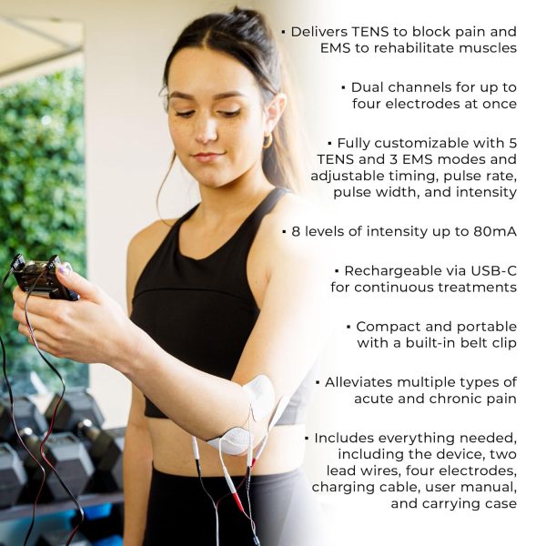 TENS 7000 Rechargeable Tens Unit Muscle Stimulator, EMS Muscle Stimulator, - Image 7