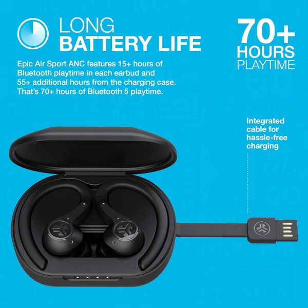 JLab Epic Air Sport ANC True Wireless Bluetooth 5 Earbuds, Headphones for - Image 2