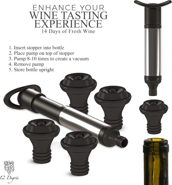 Wine Chiller Set - Perfect Wine Gifts for Women & Men - Stainless Steel - Image 5