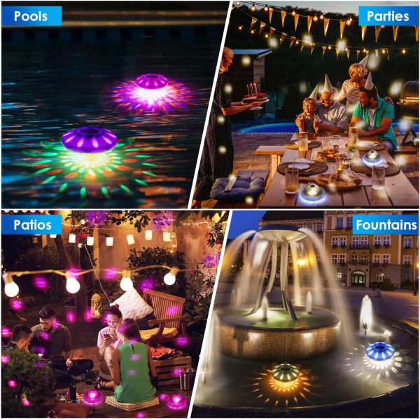 Floating Pool Lights, Pool Lights with 6 Dynamic Lighting Effects, IP68 - Image 7