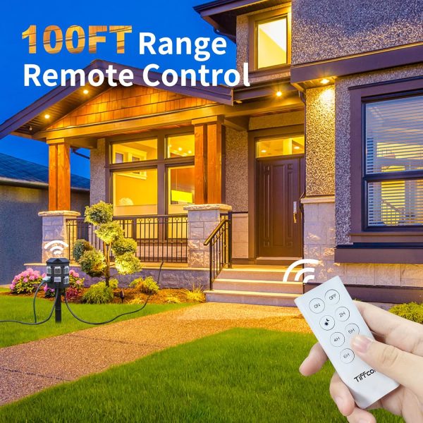 Outdoor Power Stake with Timer, 25FT Extension Cord Waterproof,Remote - Image 6