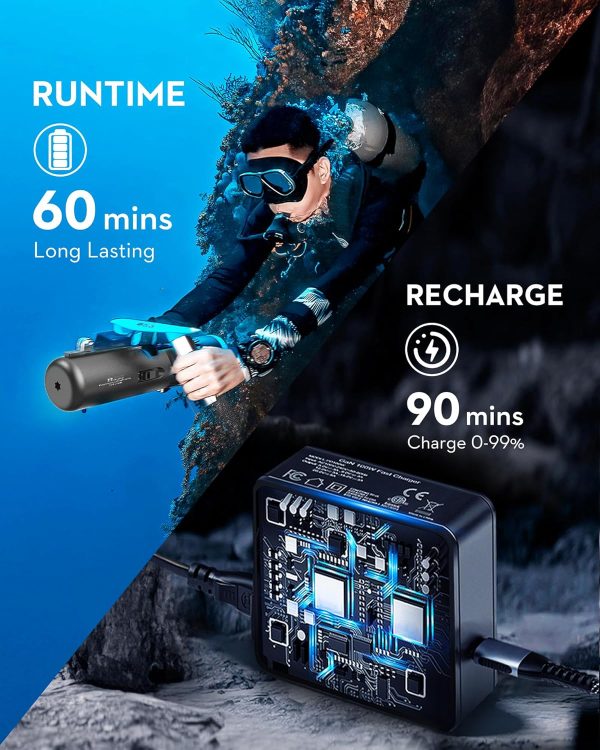 EDGE K5 Underwater Scooter Detachable Modular Gear,3 MODE,Max Speed - Image 6