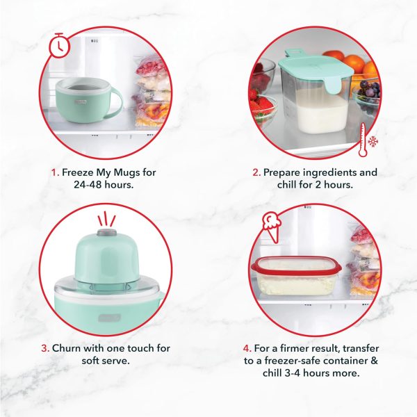DASH My Mug Ice Cream Maker Machine (Aqua): Multi-Purpose Soft Serve Ice - Image 5