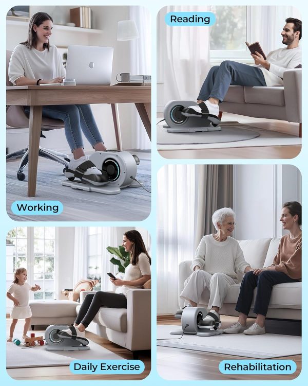 Under Desk Elliptical Machine, Electric Ellipse Leg Exerciser with - Image 6