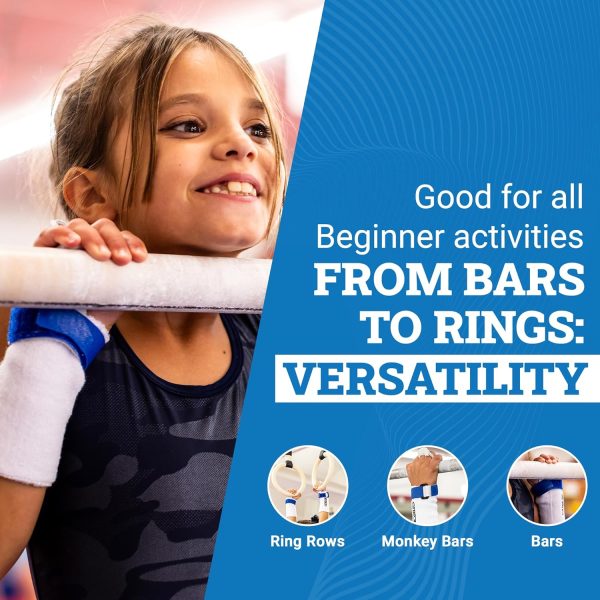 Gibson Rainbow Gymnastics Grips for Beginner, Unisex Durable Leather Grip - Image 4
