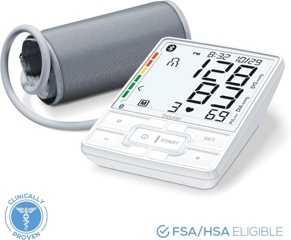 Beurer BM69W Upper Arm Blood Pressure Monitor with Bluetooth, Cuff Position - Image 6