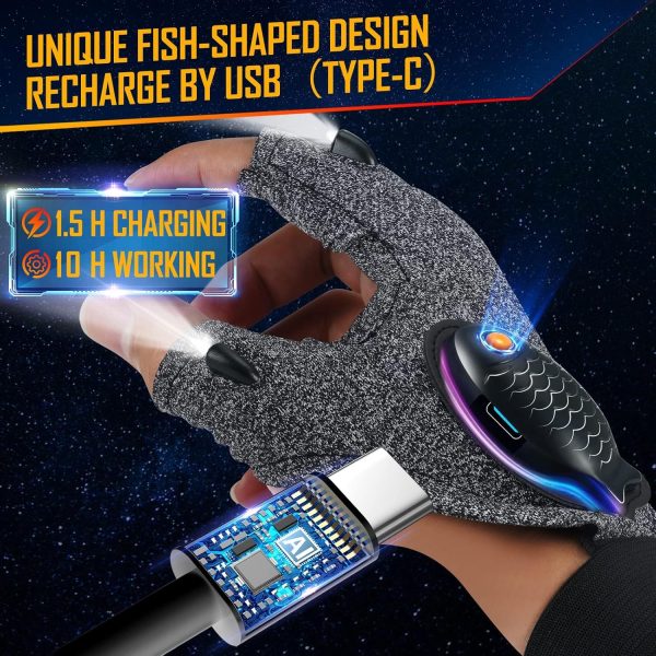 Rechargeable LED Flashlight Waterproof Gloves - 2 Pack Christmas Stocking - Image 3