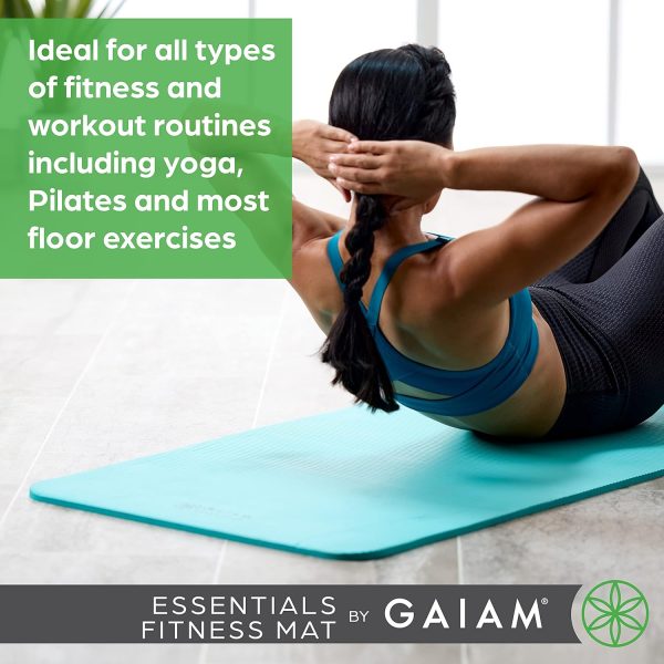 Gaiam Essentials Thick Yoga Mat Fitness & Exercise Mat with Easy-Cinch Yoga - Image 7