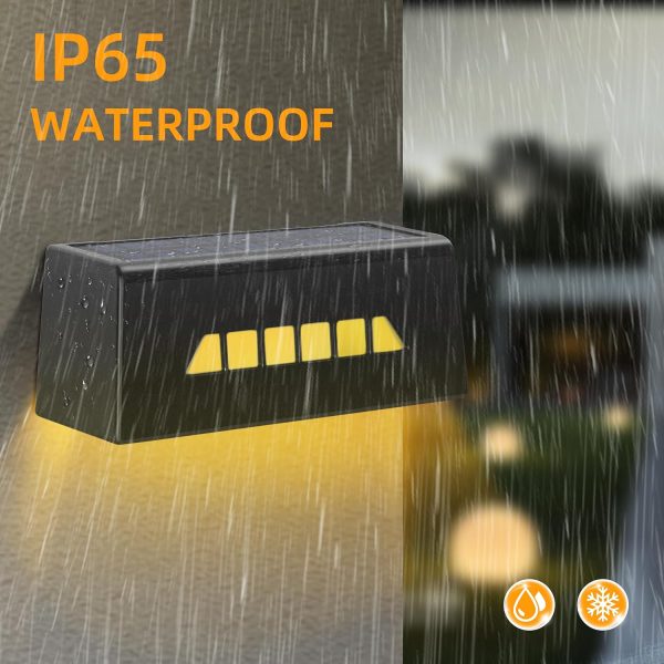 Solar Deck Lights Outdoor, IP65 Waterproof Fence Solar Lights Outdoor, - Image 4