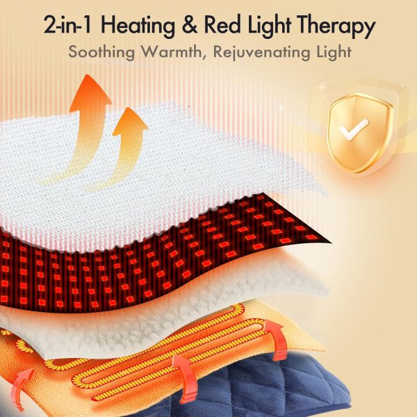 Heating Pad with Red Light Therapy: 2 in 1 Wearable RLT Heating Pad for - Image 6