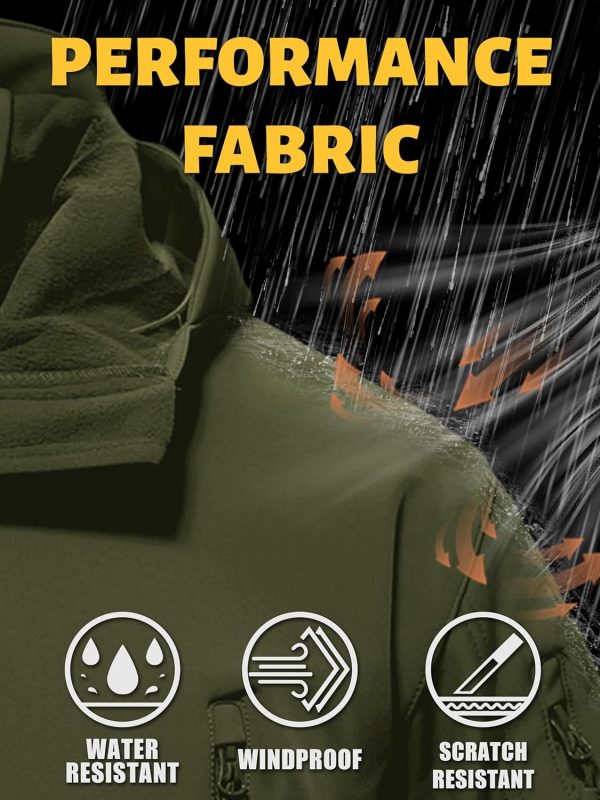 TACVASEN Men's Special Ops Military Tactical Rain Jackets Winter Warm - Image 2