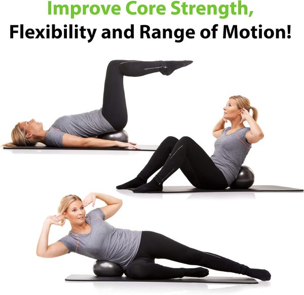 URBNFit Small Exercise Ball - 9-inch Mini Pilates Ball with Fitness Guide - Image 3
