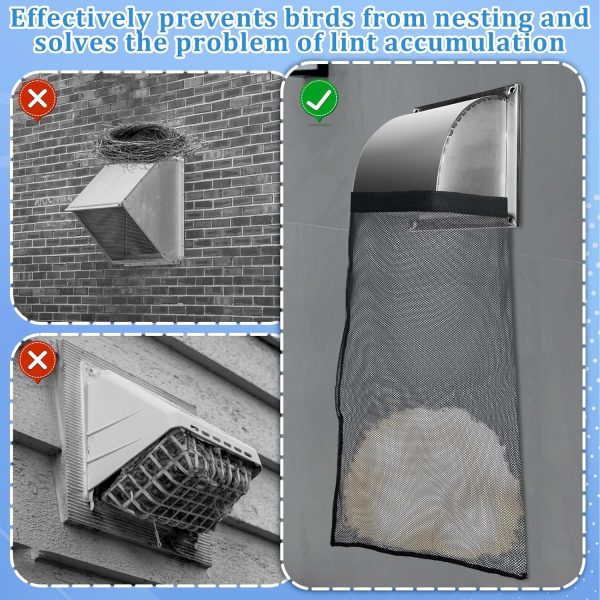 4 PCS Dryer Vent Lint Catcher, Dryer Lint Catcher, Dust Bag Lint Bag - Image 5