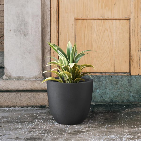 Kante 14 Inch Dia Round Concrete Planter, Indoor Outdoor Large Plant Pot - Image 4
