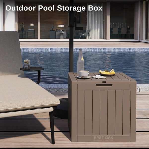 EAST OAK Outdoor Storage Box, 31 Gallon Deck Box, Waterproof Resin Storage - Image 9