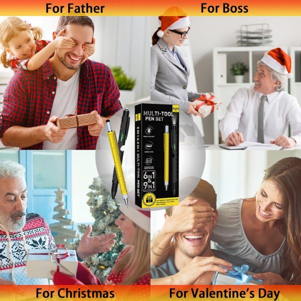 Gifts for Men, Stocking Stuffers for Adults Men, Multi-Tool Pen Set Fathers - Image 5