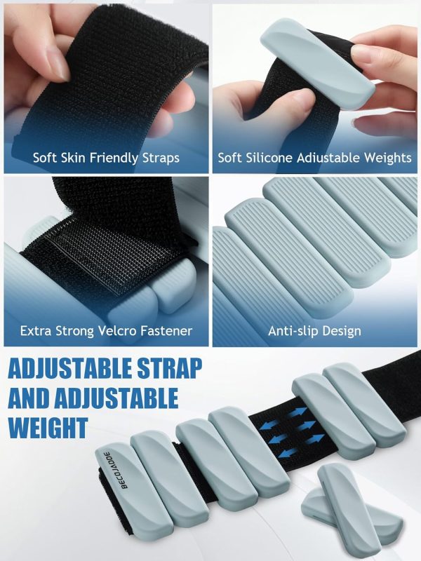 Ankle Weights for Women Men Adjustable 1LB Wrist Weights Bracelet Set of 2 - Image 4