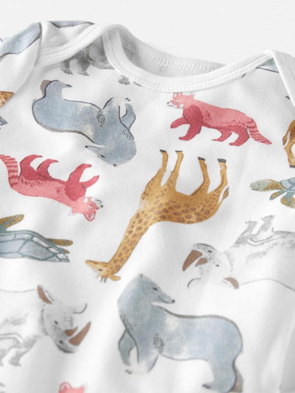 little planet by carter's Unisex 3-pack Short Sleeve Bodysuits Made With - Image 2