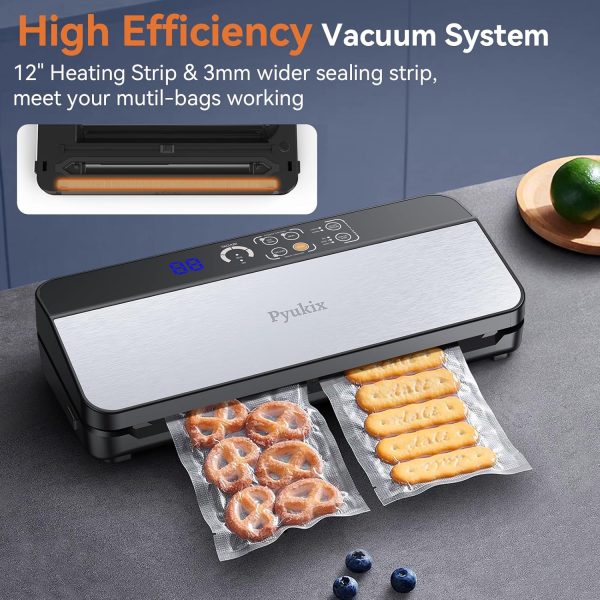 Vacuum Sealer Machine, Food Sealer Machine 80KPA Fully Automatic 8-IN-1 - Image 4