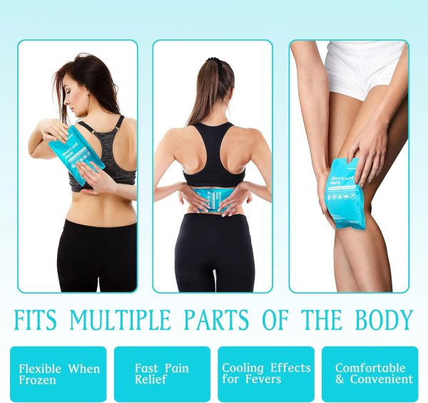 General Medi Hot & Cold Reusable Gel Pack Compress Wrap - Pack of 3 - Great - Image 6
