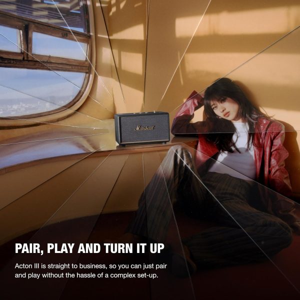 Marshall Acton III Bluetooth Home Speaker, Black - Image 3