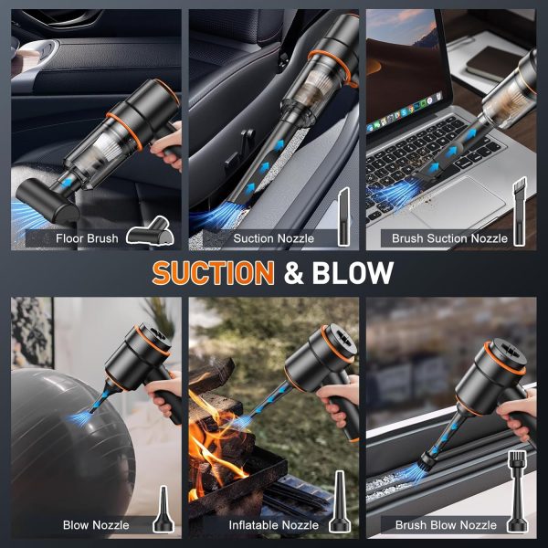KMM Handheld Car Vacuum Cleaner, 11000PA Vacuum Cleaner & Air Duster, 120W - Image 4