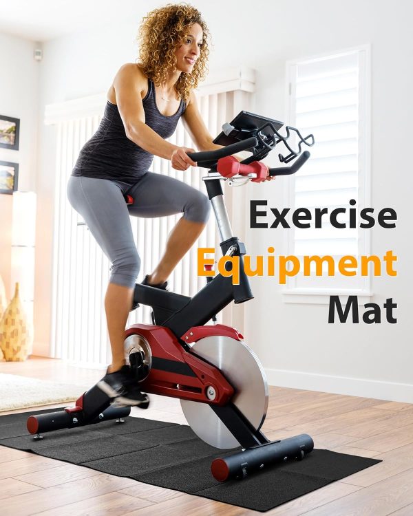 Foldable Rubber Treadmill Mat - Exercise Bike Mat with Waterproof Non-Slip - Image 7