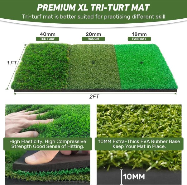 Golf Net, Golf Practice Net with Golf Mat, Golf Hitting Aid Nets 10x7FT for - Image 5