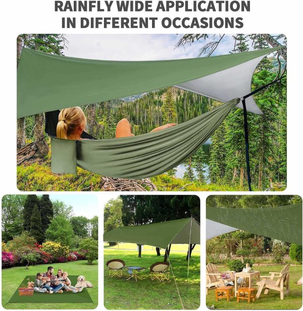 Camping Hammock - Hammocks with Mosquito Net Tent and Rain Fly Tarp, - Image 5