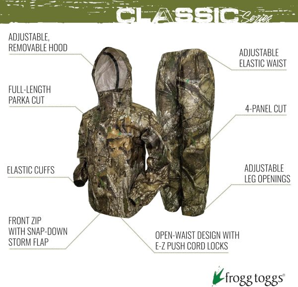 FROGG TOGGS Men's Classic All-Sport Waterproof Breathable Rain Suit - Image 2