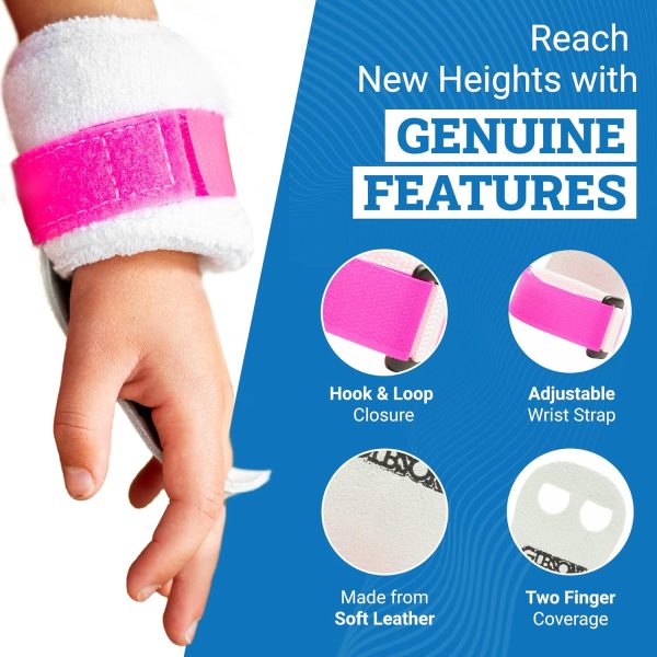 Gibson Rainbow Gymnastics Grips for Beginner, Unisex Durable Leather Grip - Image 3