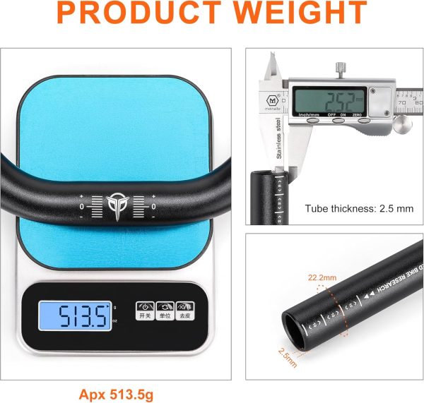 31.8 Bike Handlebar - 25mm, 55mm, 70mm, 90mm,120mm Riser Handlebar - 780mm - Image 6