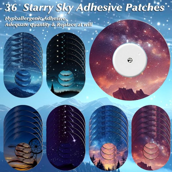 36 Pack Adhesive Patch for Libre 2 Sensor with Starry Sky CGM Patches - Image 3