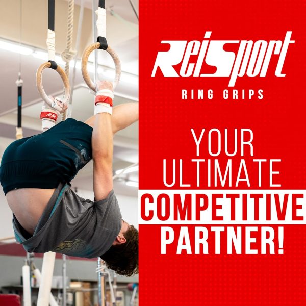 Reisport Men's Ring Gymnastics Grips - Durable Leather Hand Grips for - Image 8