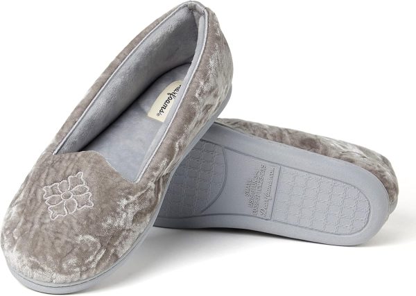Dearfoams Women's Cozy Memory Foam Indoor Rebecca Closed Back House Ballet - Image 7