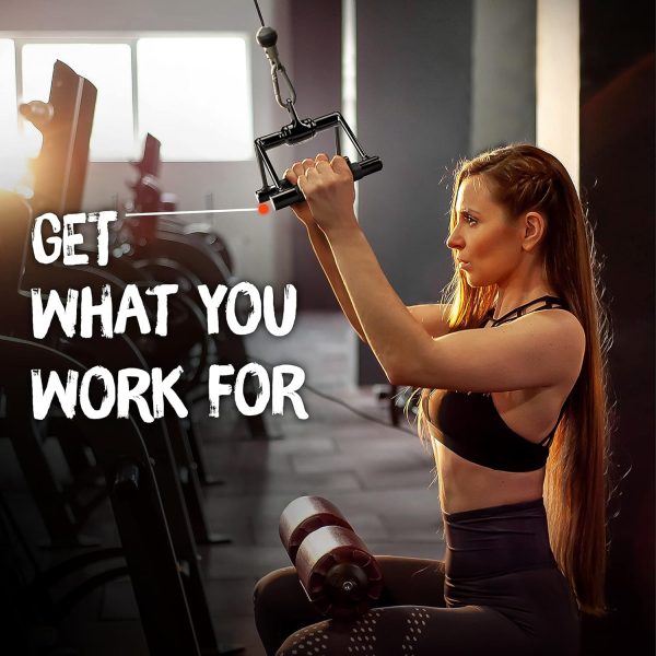 Yes4All Double D Row Handle Cable Attachment for Weight Workout, Cable - Image 4