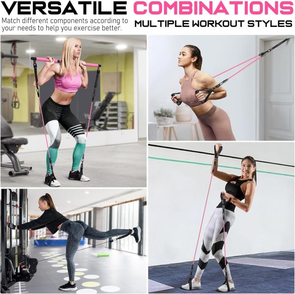 Pilates Bar Kit with Resistance Bands, Multifunctional Pilates Bar for - Image 6