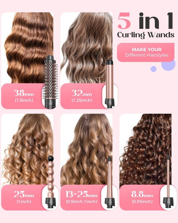 5 in 1 Curling Wand Set, Lopeie Curling Iron with New Upgraded Curling - Image 2