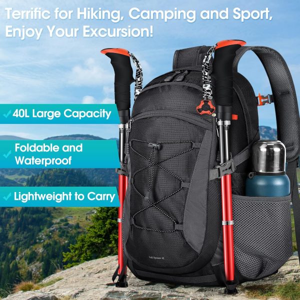 RAINSMORE Hiking Backpack 40L Waterproof Camping Backpack Lightweight - Image 5