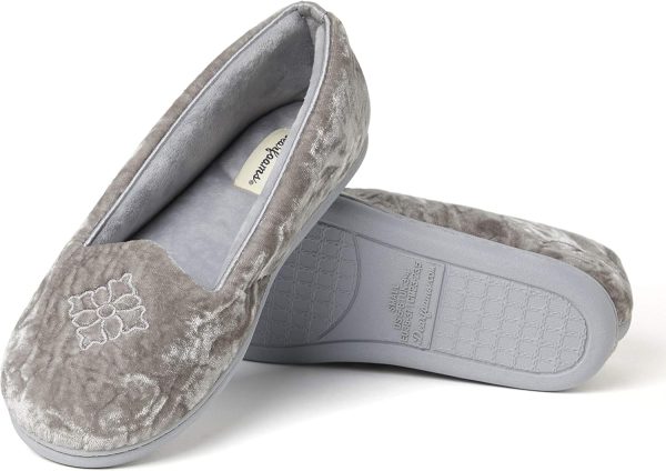 Dearfoams Women's Cozy Memory Foam Indoor Rebecca Closed Back House Ballet - Image 3