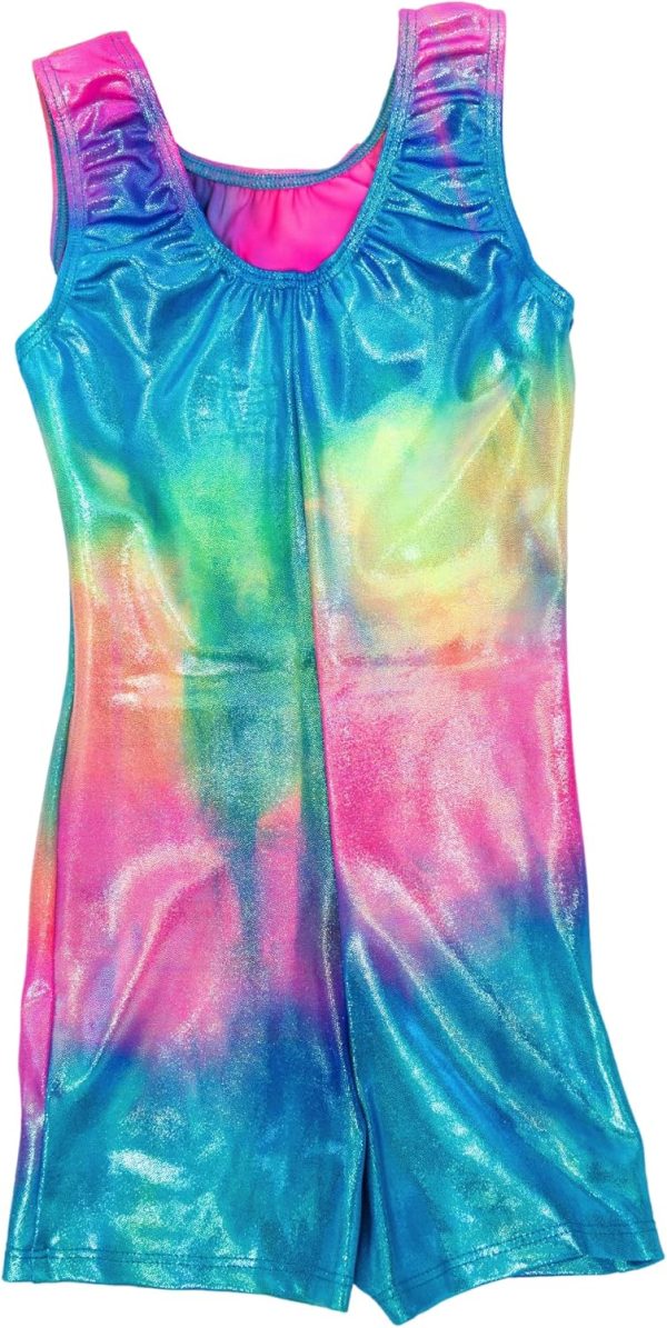 Destira Gymnastic Unitards for Girls with Matching Scrunchie - Biketard - Image 2