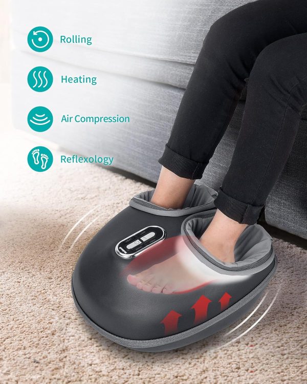 Nekteck Shiatsu Foot Massager Machine with Soothing Heat, Deep Kneading - Image 2