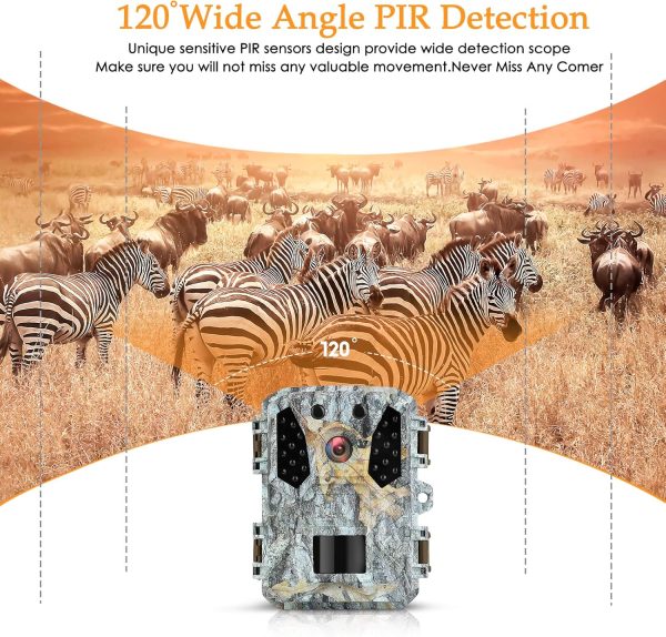 Hawkray 2 Pack Trail Camera 20MP 1080P，Free 32G Micro SD Card and 8AA - Image 5