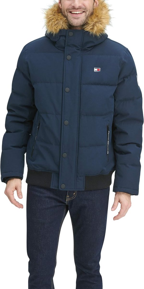 Tommy Hilfiger Men's Arctic Cloth Quilted Snorkel Bomber Jacket - Image 3
