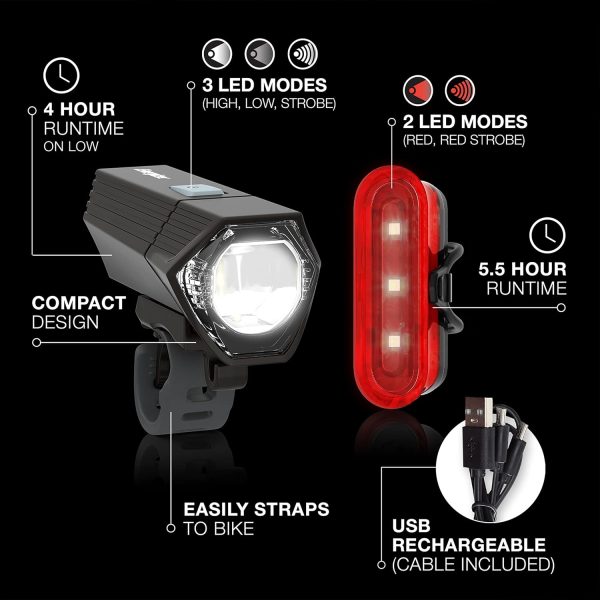 Energizer X400 Rechargeable Bike Light, IPX4 Water Resistant, Compact and - Image 2