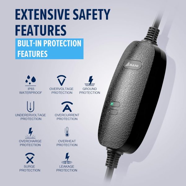 Asani Level 1 & 2 EV Charger - 110-240V at 16 Amps - Portable Electric - Image 5